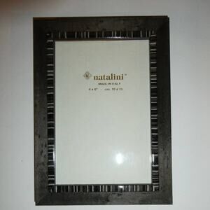 NATALINI Italian Handcrafted Wood Picture Frame 4x6. gray